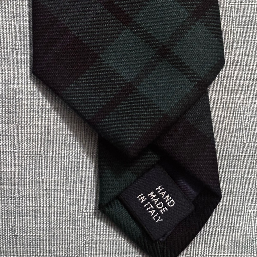 Polo Ralph Lauren Neckwear Core Black Watch Tartan Navy & Green Tie One Size - Picture 11 of 11